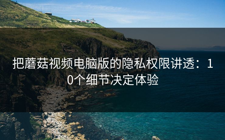 把蘑菇视频电脑版的隐私权限讲透：10个细节决定体验